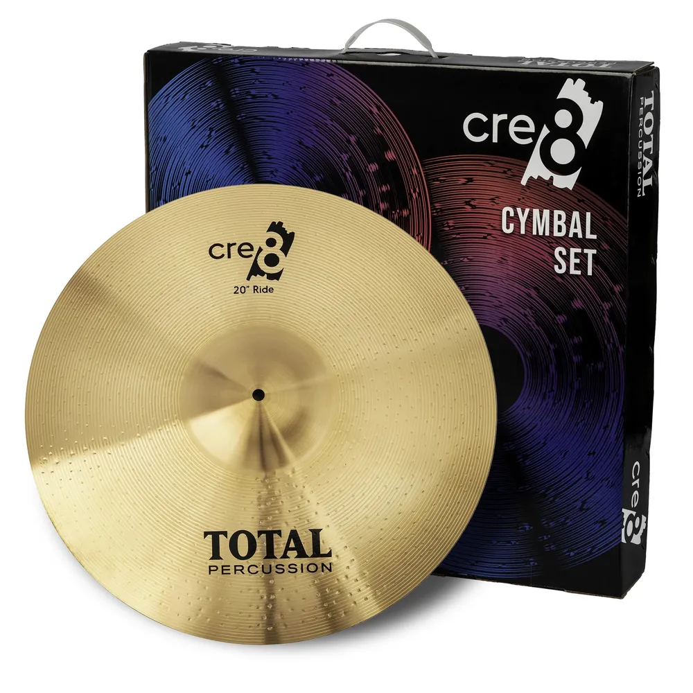 Total Percussion CRE8 Series Cymbals BOX SET 14" 16" 20" Including Cymbal Bag