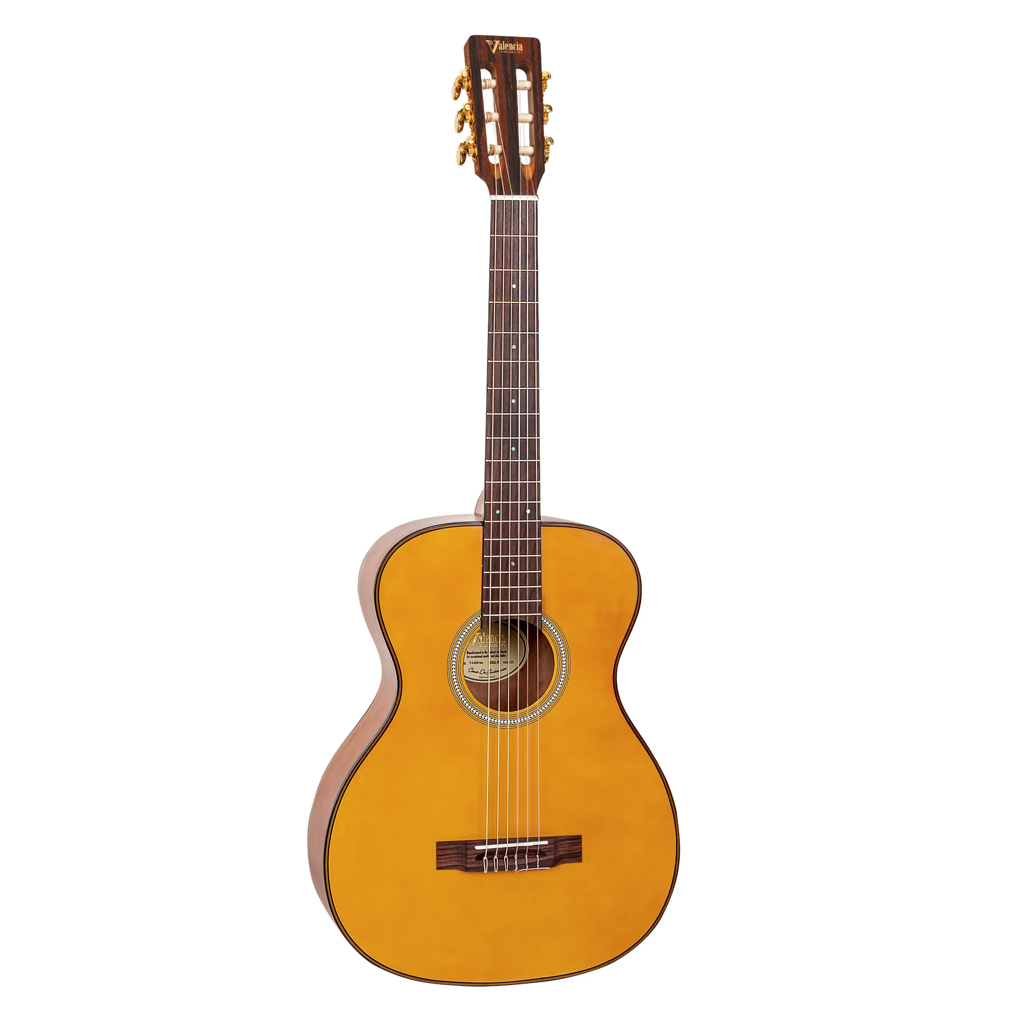 Valencia VA434VNA Full Size Classical Nylon Guitar - Image 4
