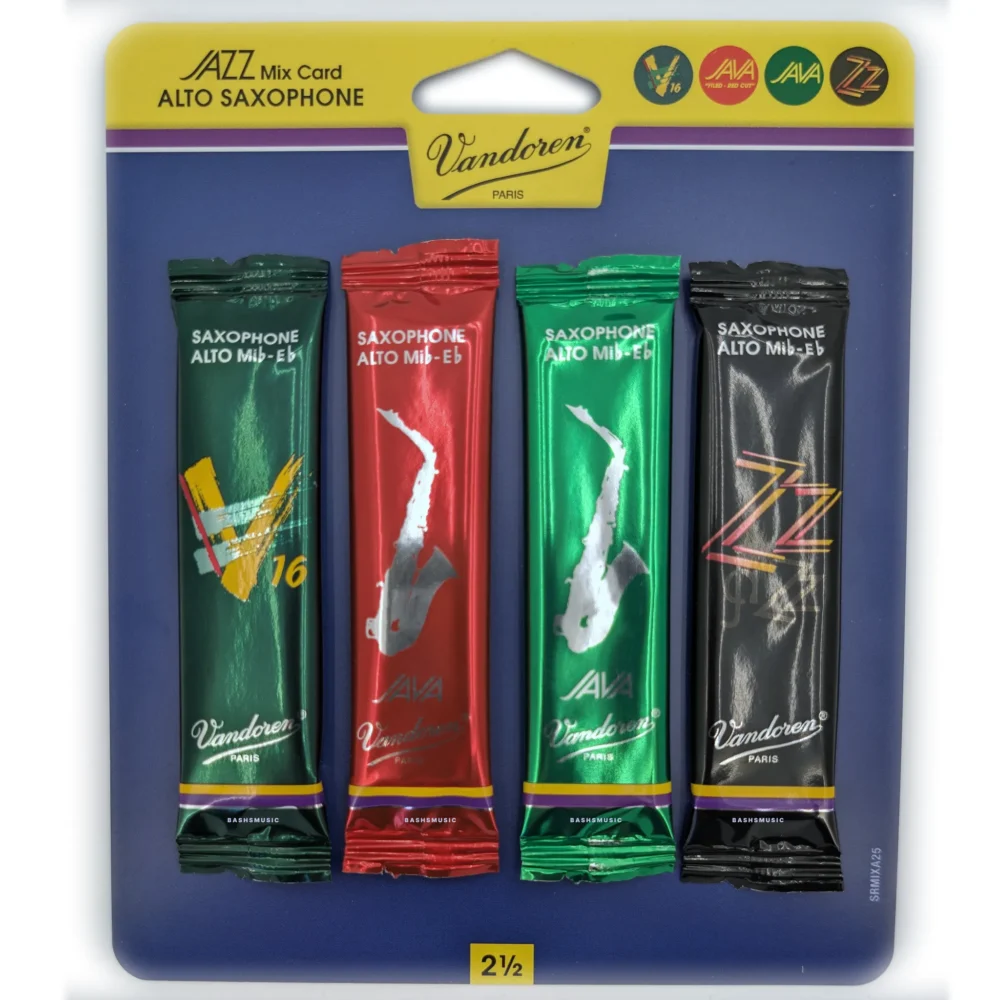 Vandoren Jazz Mix Alto Sax Reeds 2.5 - 5 Pack