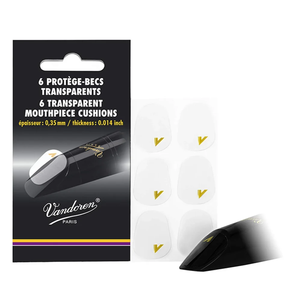 Vandoren Mouthpiece Cushions - CLEAR - 0.35mm - Packet of 6