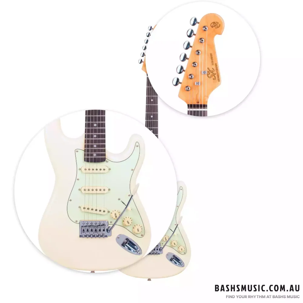SX 3/4 Electric Guitar Vintage White - Image 2