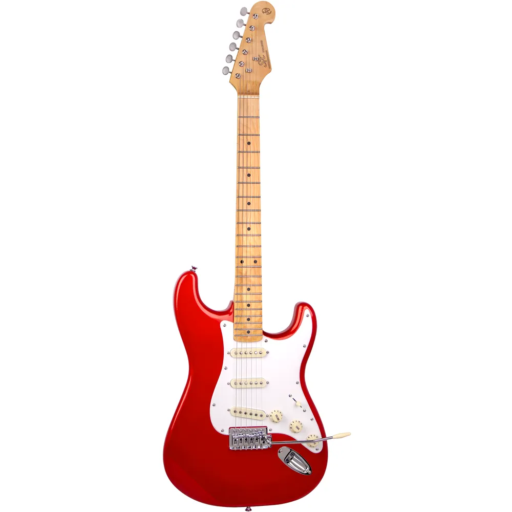SX Vintage 57 Strat Style Electric Guitar - Candy Apple Red
