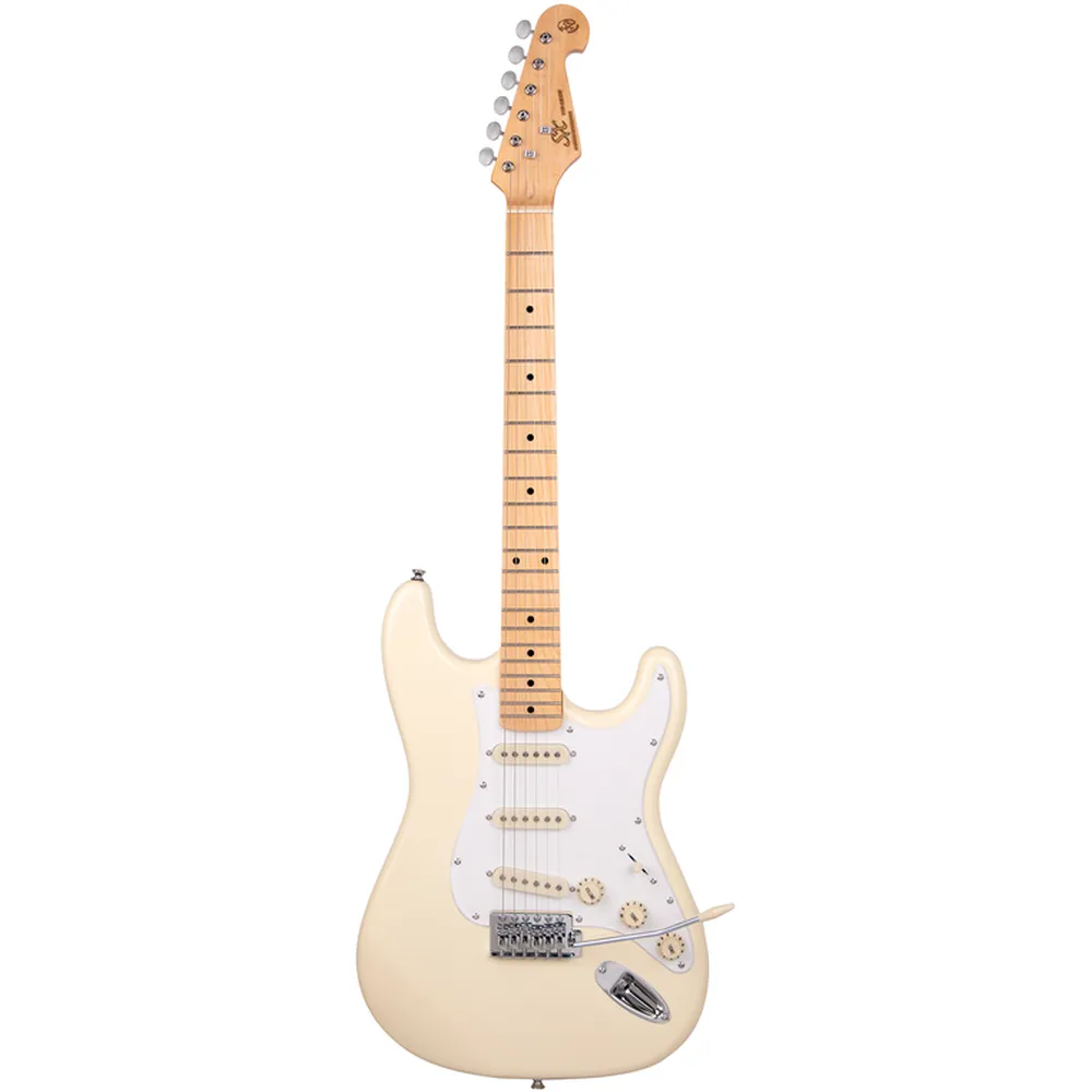 SX Vintage 57 Strat Style Electric Guitar - Vintage White