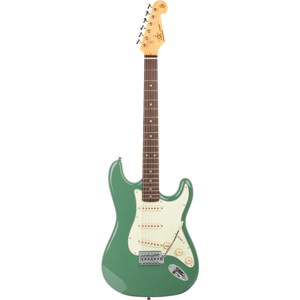 SX Vintage 62 Strat Style Electric Guitar - Vintage Green