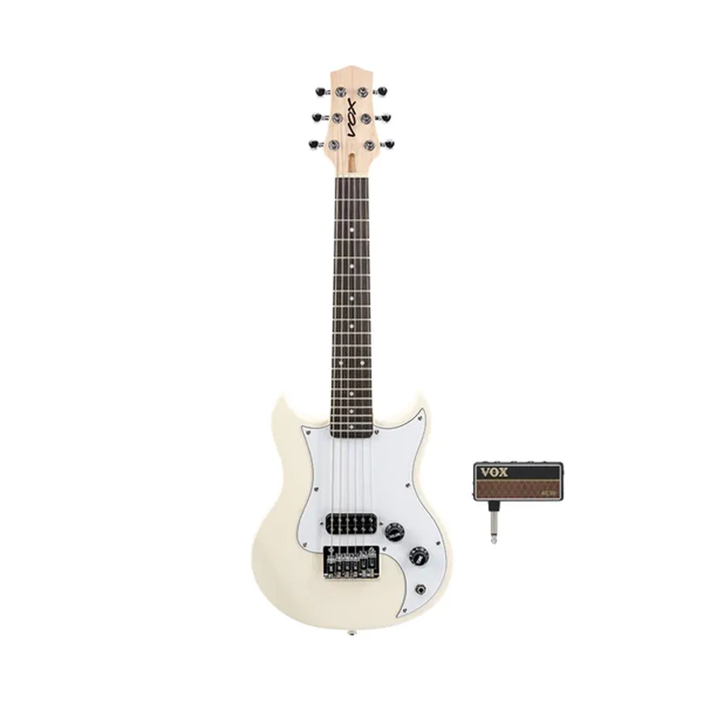 Vox Sdc Mini Electric Guitar White Bundle With Amplug