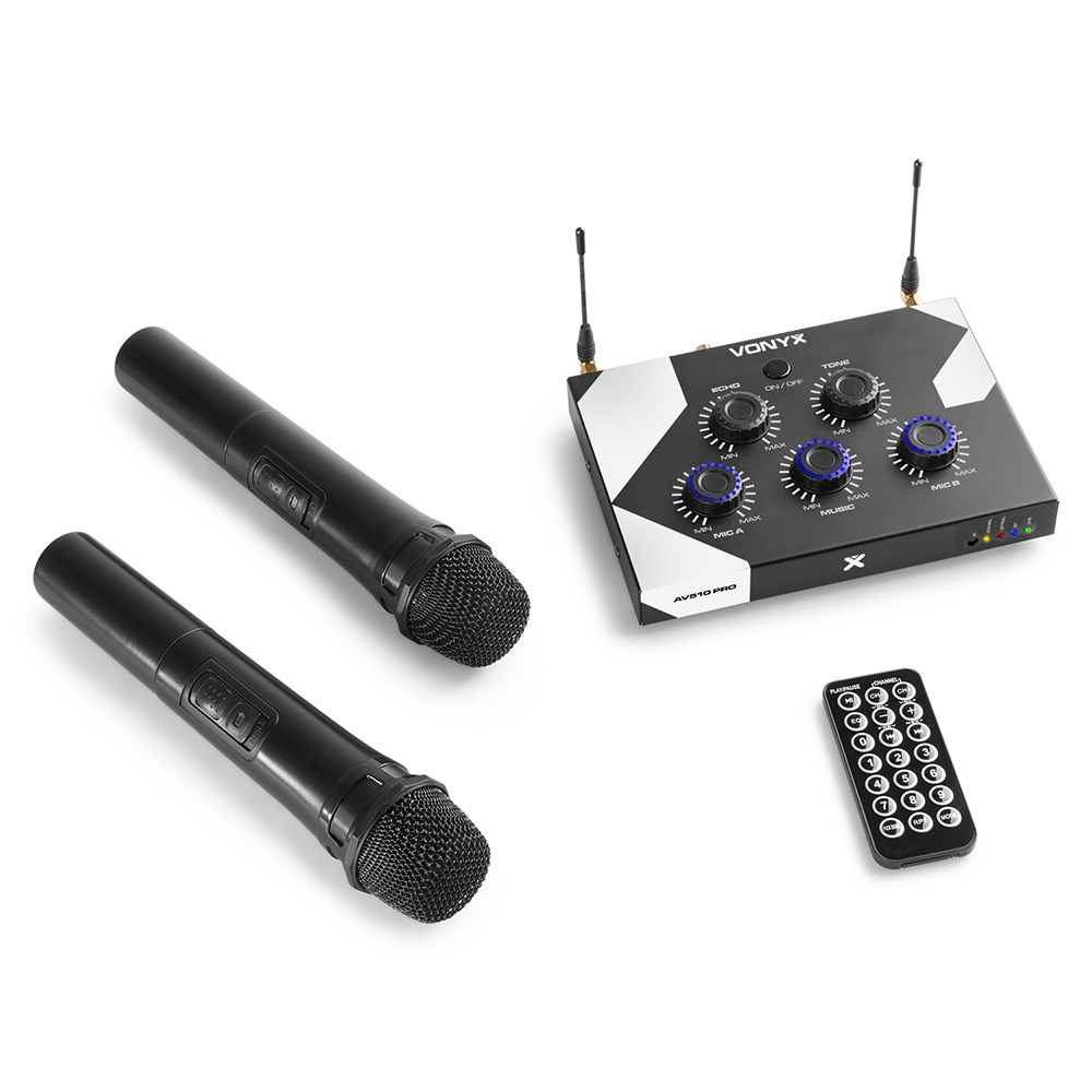 Vonyx AV510 Wireless Karaoke TV Microphone Set with Bluetooth