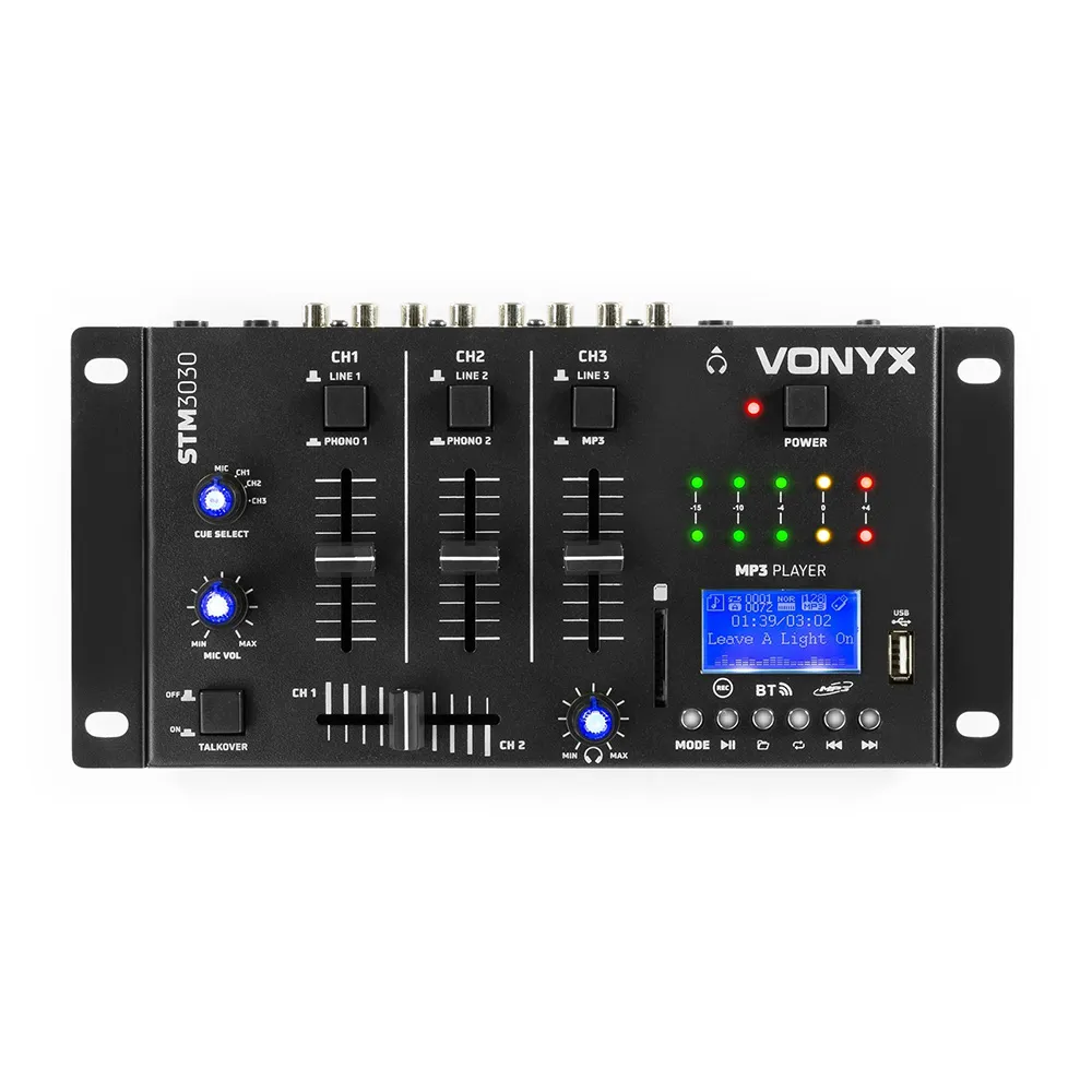 Vonyx STM3030 Bluetooth DJ Mixer 4 Channel