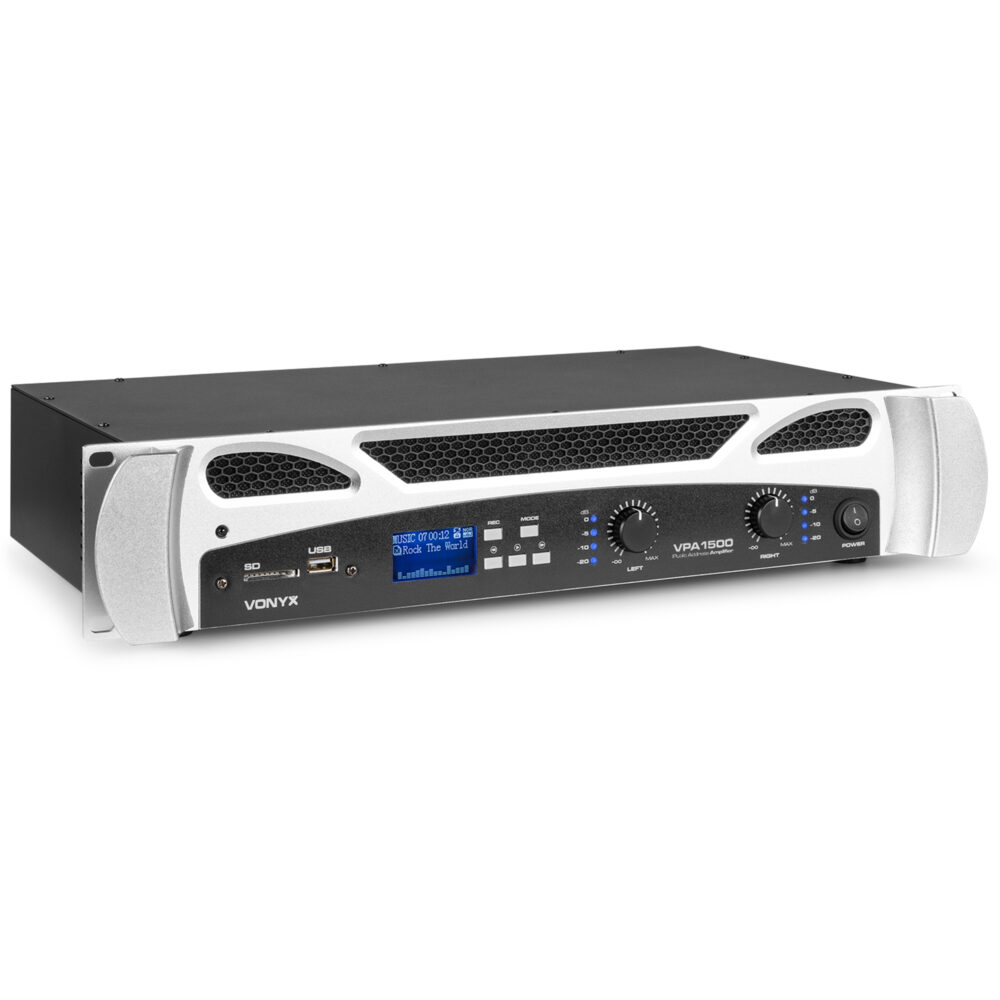 Vonyx VPA1500 PA Amplifier 2 x 750W Media Player with Bluetooth - Image 7