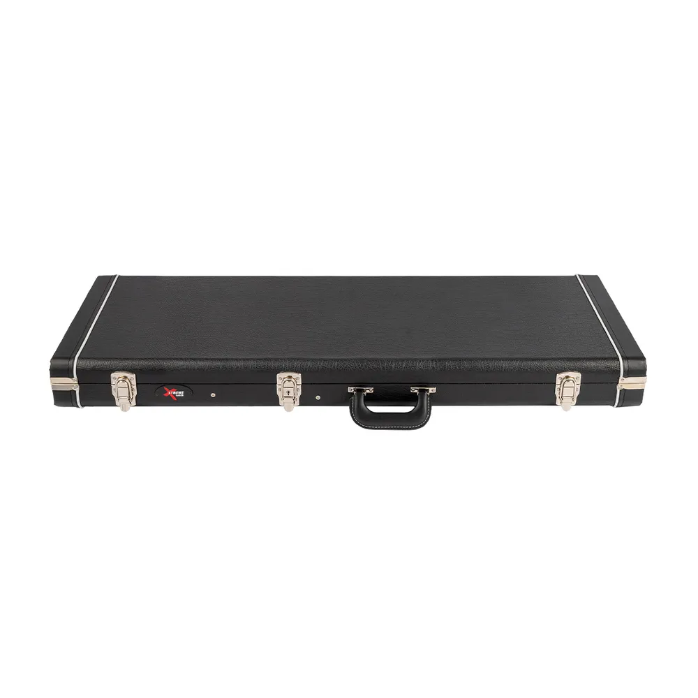 Xtreme XC610 Stratocaster Telecaster Vintage Rectangular Guitar Hard Case | Black Vinyl