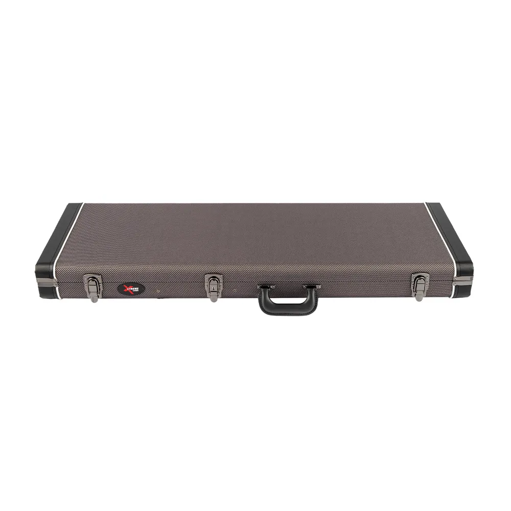 Xtreme XC610G Stratocaster Telecaster Vintage Rectangular Guitar Hard Case | Grey Tweed