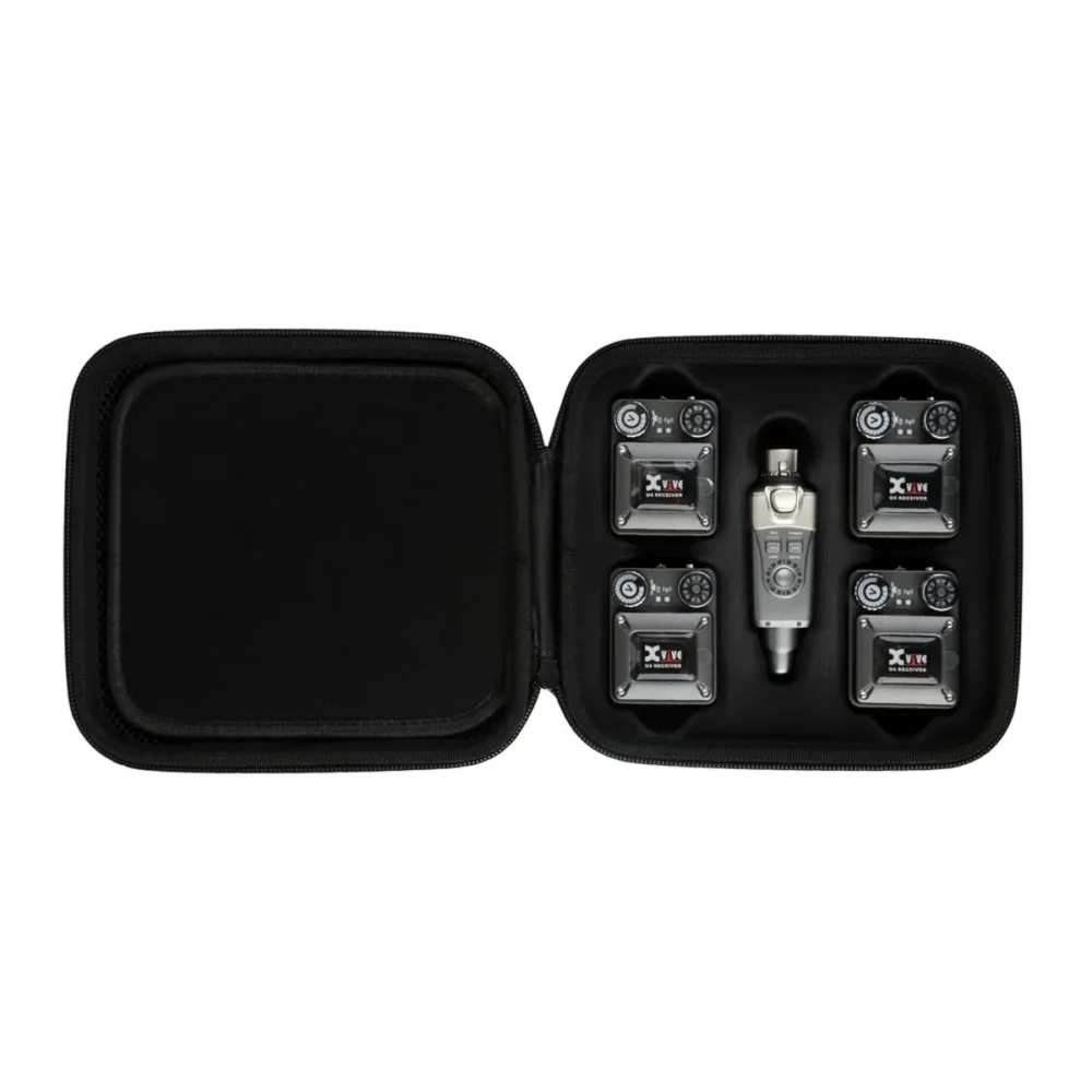 XVIVE CU4R4 Hard Travel Case for U4 4 Receiver In-Ear Monitor Wireless System