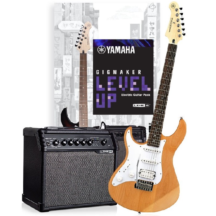Yamaha Gigmaker Level Up Electric Guitar Pack Left Handed | Yellow Natural Satin