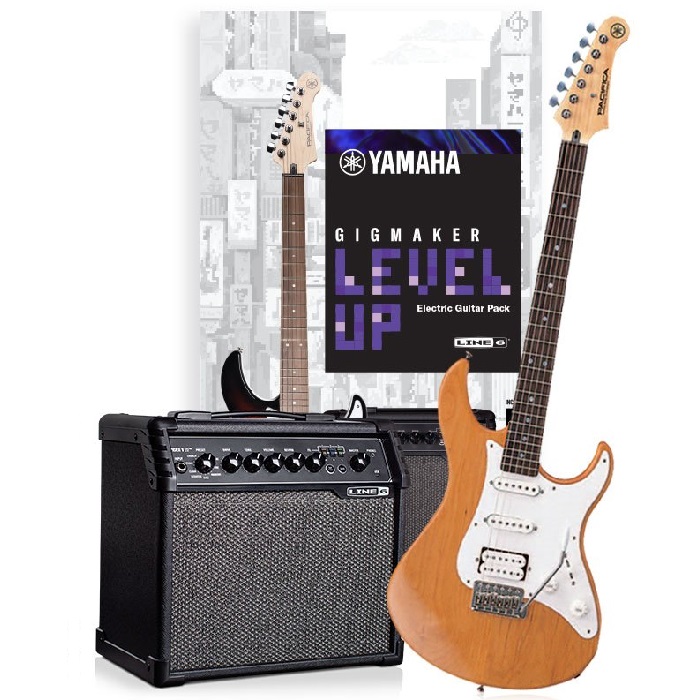 Yamaha Gigmaker Level Up Electric Guitar Pack | Yellow Natural Satin
