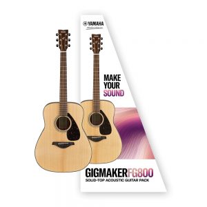Yamaha GIGMAKERFG800 Acoustic Guitar Pack Natural Gloss
