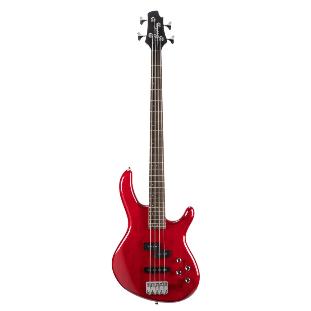 Cort ACTION Bass PLUS 4 Bass Guitar Transparent Red
