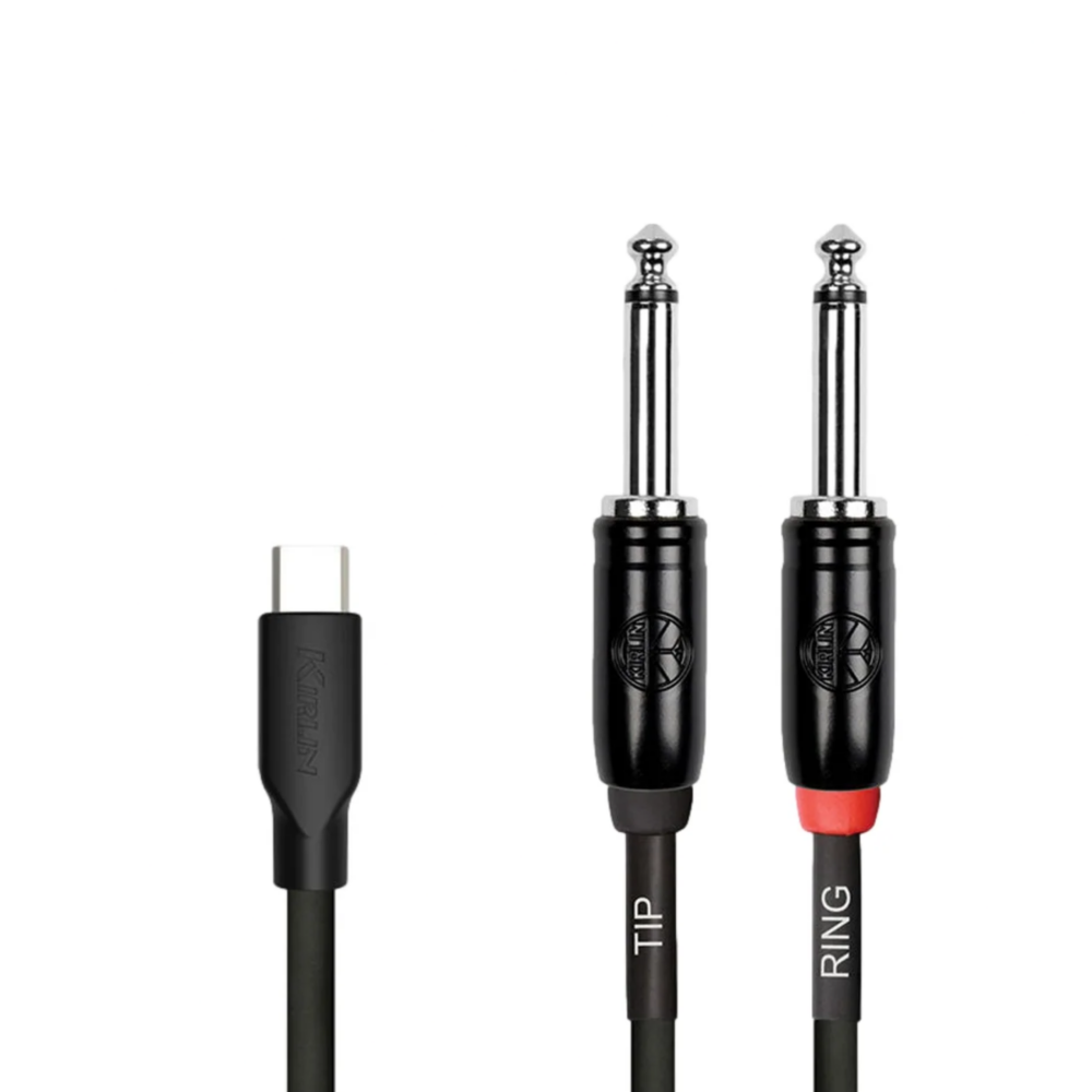 Kirlin USB-C to Dual 1/4 Inch Mono Audio Cable 6ft