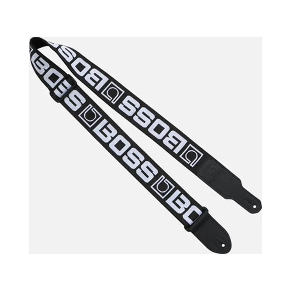 Boss BSM-20-BB BOSS Monogram Guitar Strap Black Black Logo