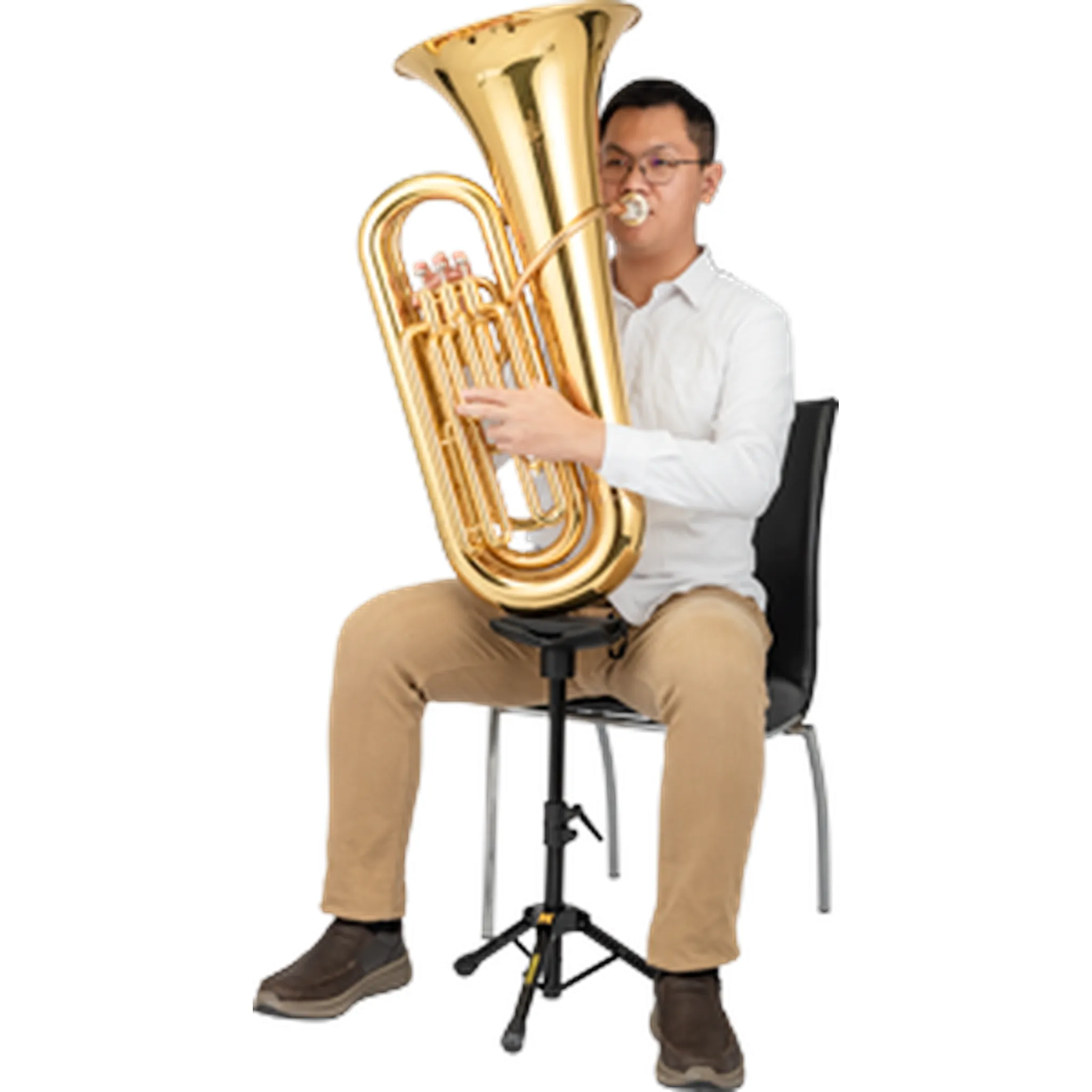 Hercules DS753BB 2 Way Adjustable Low Brass Stand - Image 3
