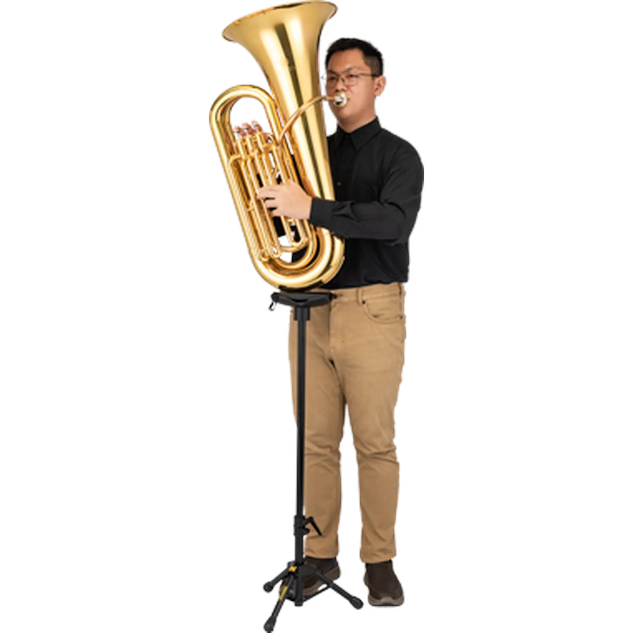 Hercules DS753BB 2 Way Adjustable Low Brass Stand - Image 4