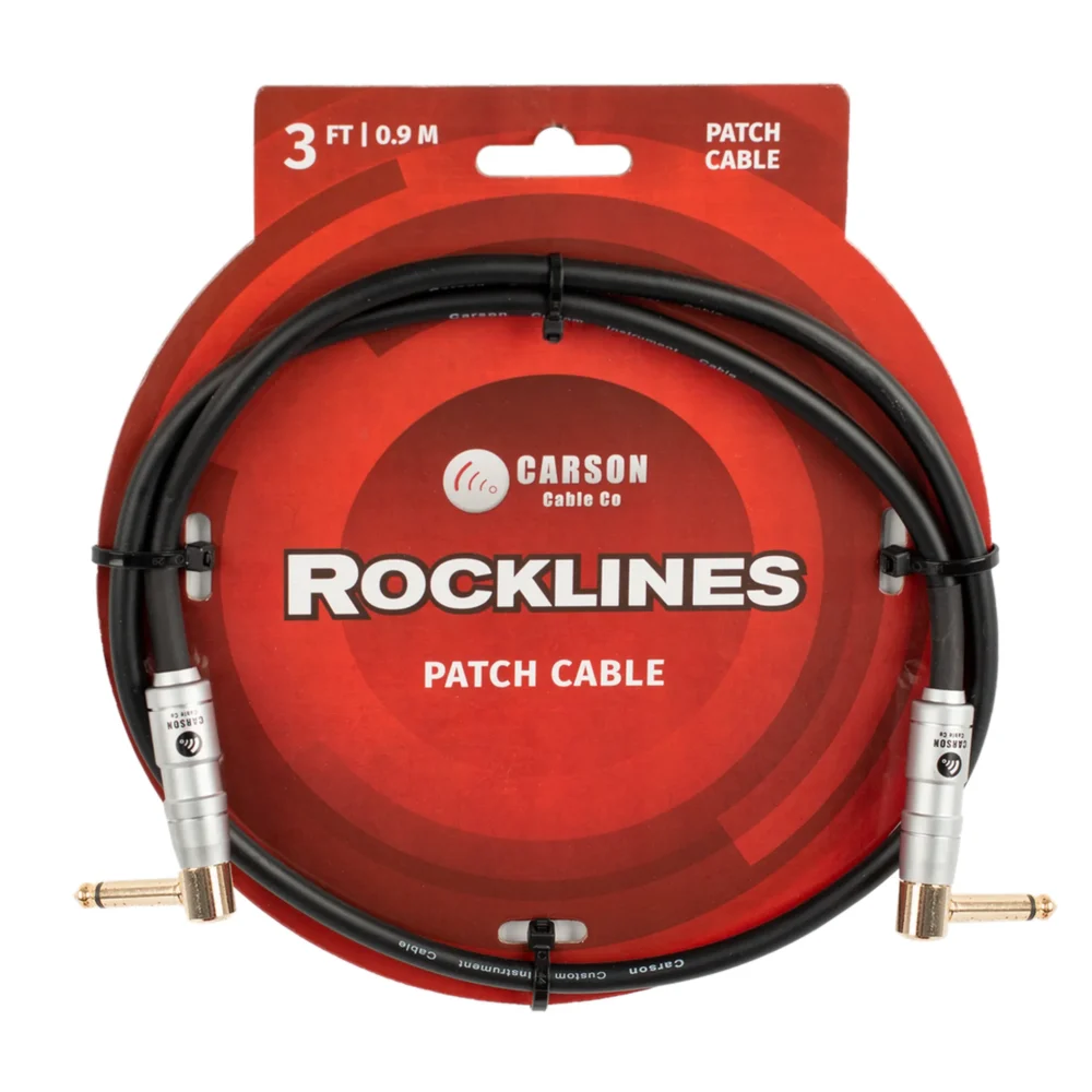 Carson Guitar Instrument Cable Jack to Jack Angle to Angle 3FT