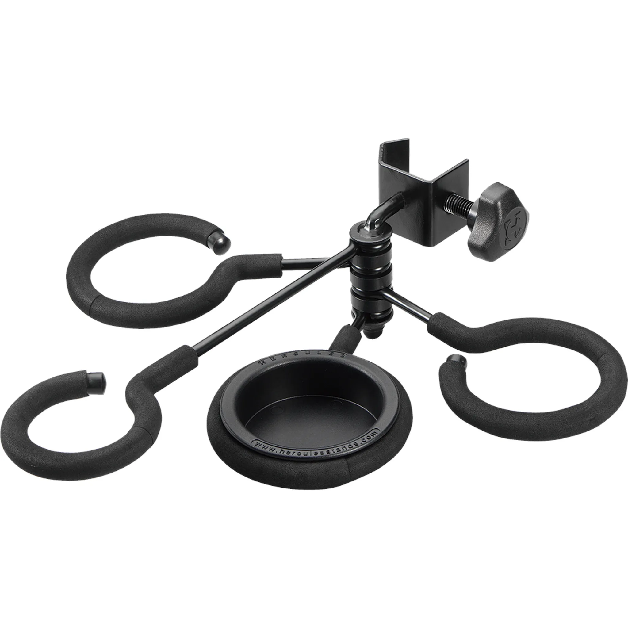 Hercules HA100 Mute Holder Clamps to Mic Stand