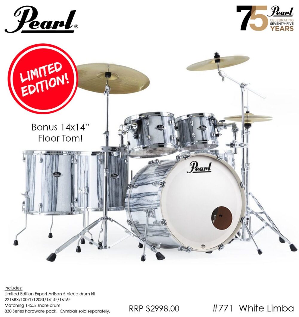 Pearl Export EXA Artisan Limited Edition - White Limba