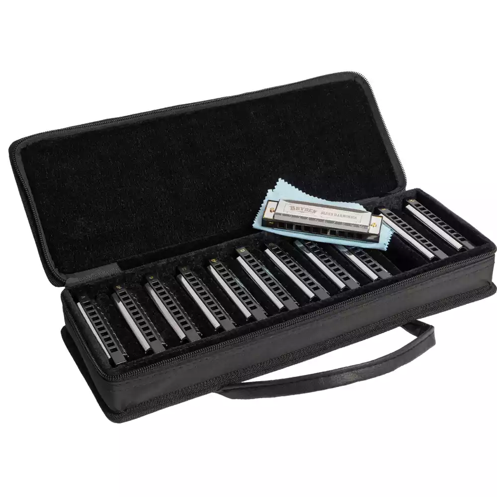 Bryden M70SET Diatonic Blues Harmonica - 12 Set