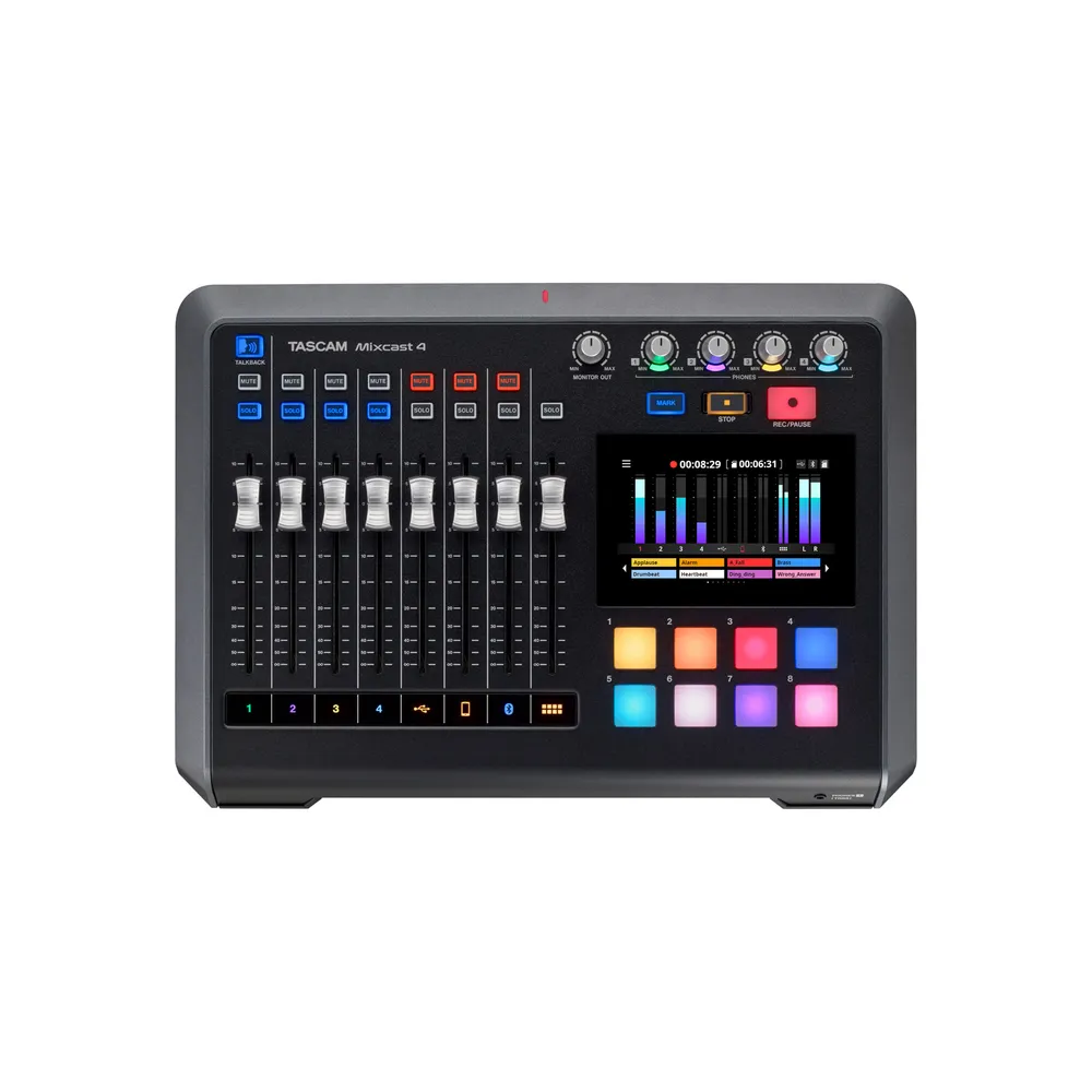 Tascam Mixcast 4 Podcast Mixer Recorder USB Audio Interface & Streamer