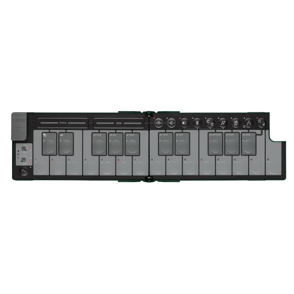 Korg nanoKEY Fold Foldable MIDI Keyboard | Alpine Green