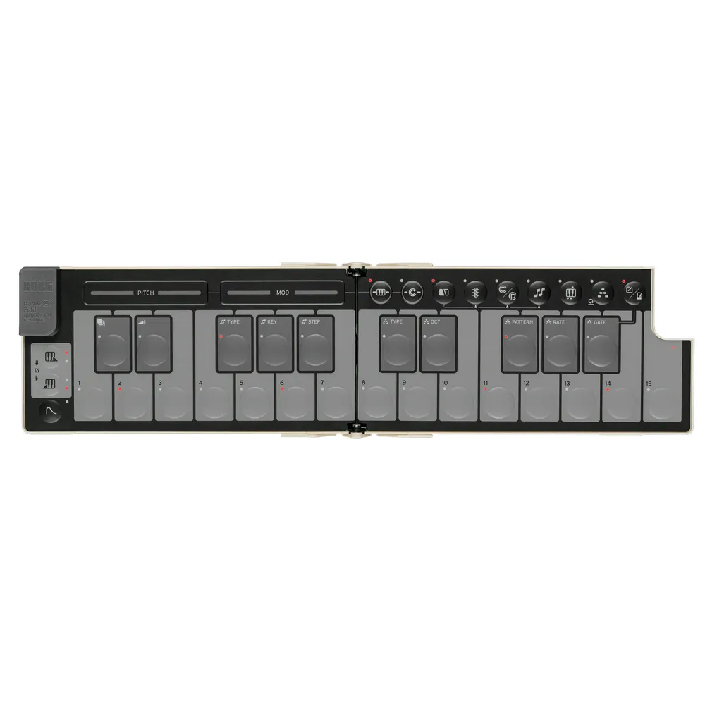 Korg nanoKEY Fold Foldable MIDI Keyboard | Sand Beige