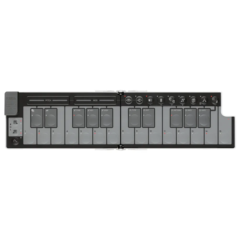 Korg nanoKEY Fold Foldable MIDI Keyboard | White