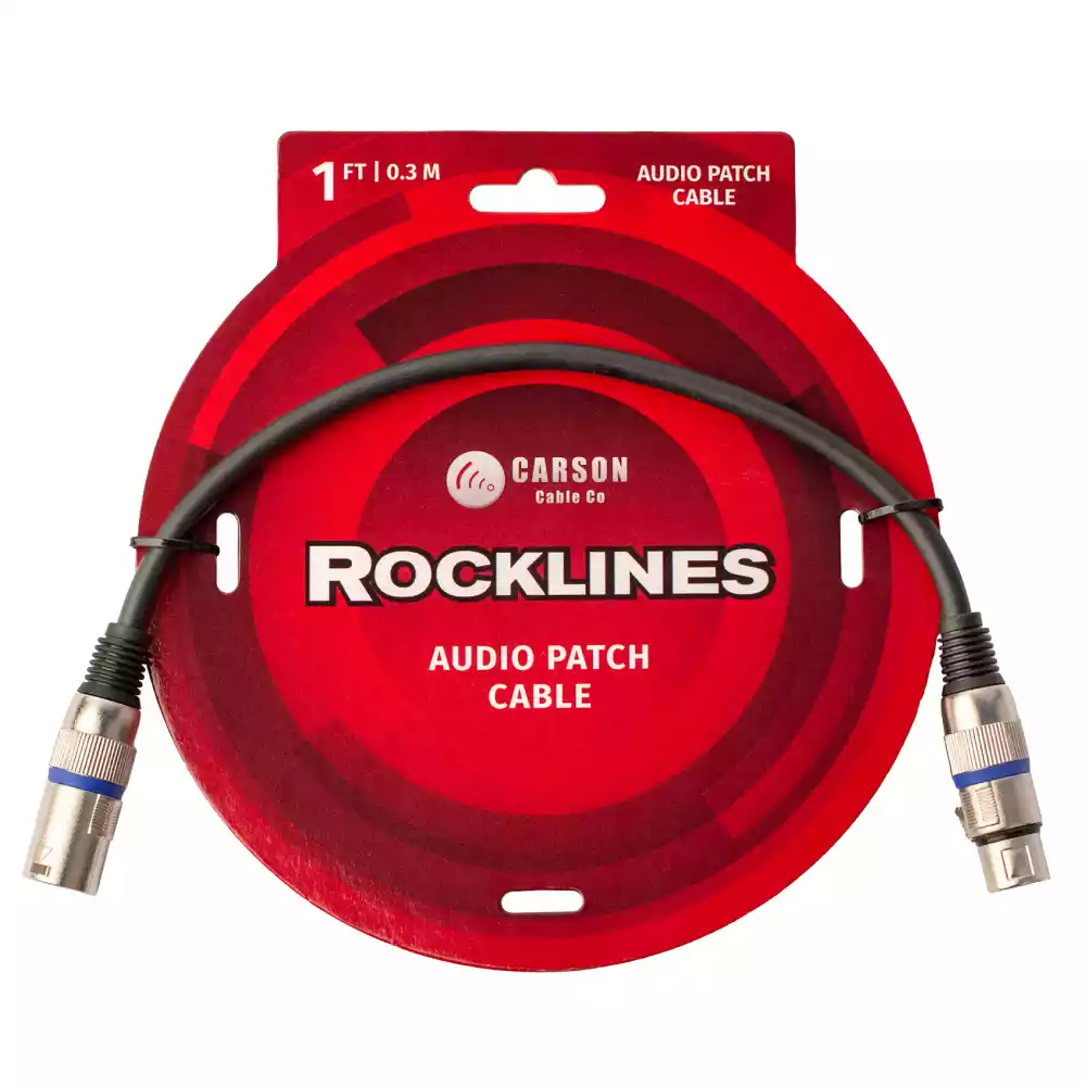 Carson RAD11 XLR (F) to XLR (M) Mic/Audio Cable - 1 Foot