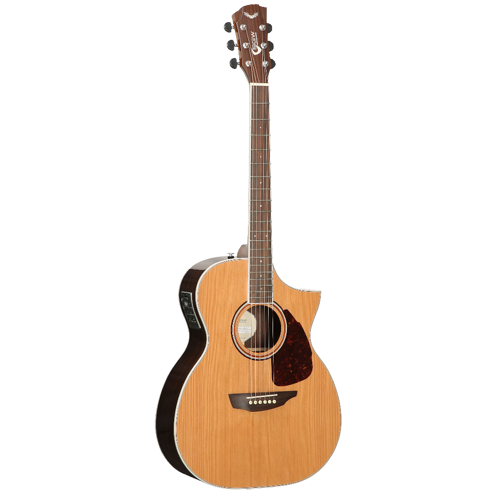 SGW Orchestra Electric Acoustic Guitar With Florentine Cutaway Natural