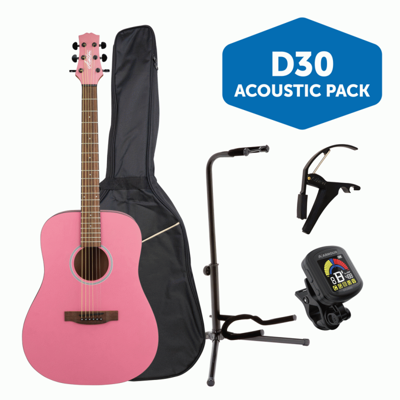 Ashton D20 Black Acoustic Guitar