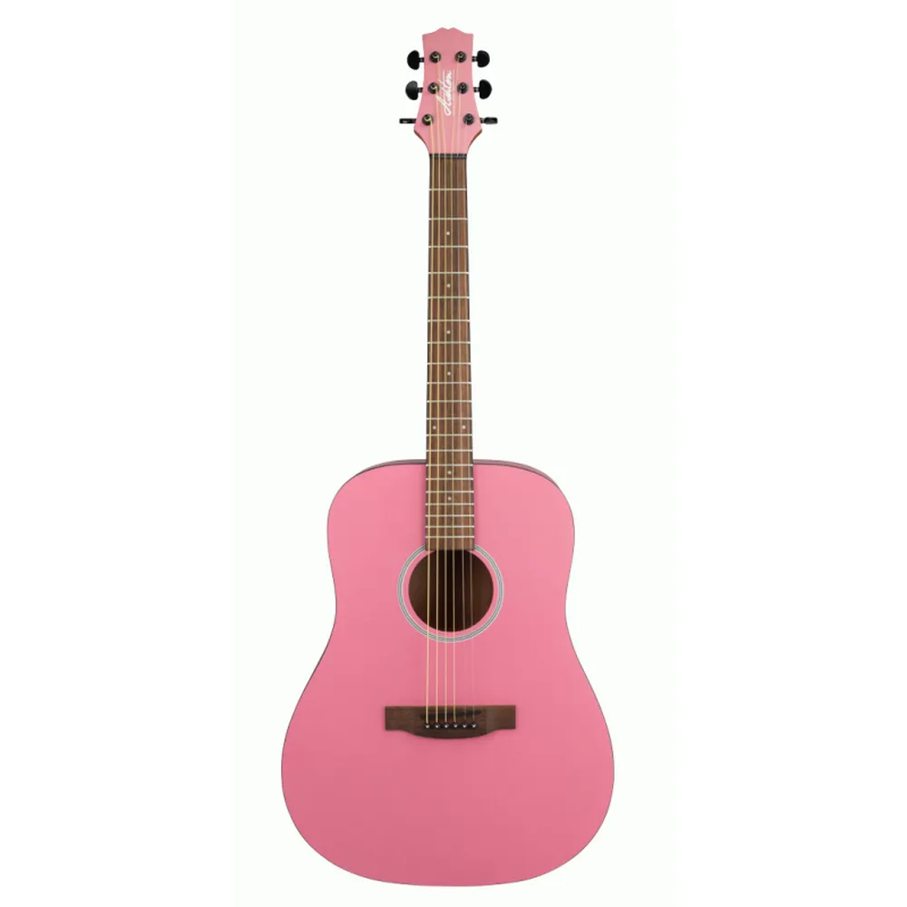 Ashton SPD30 Guava Pink Acoustic Guitar With Gig Bag